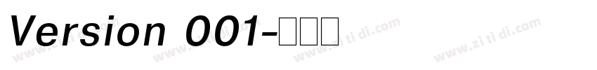 Version 001字体转换